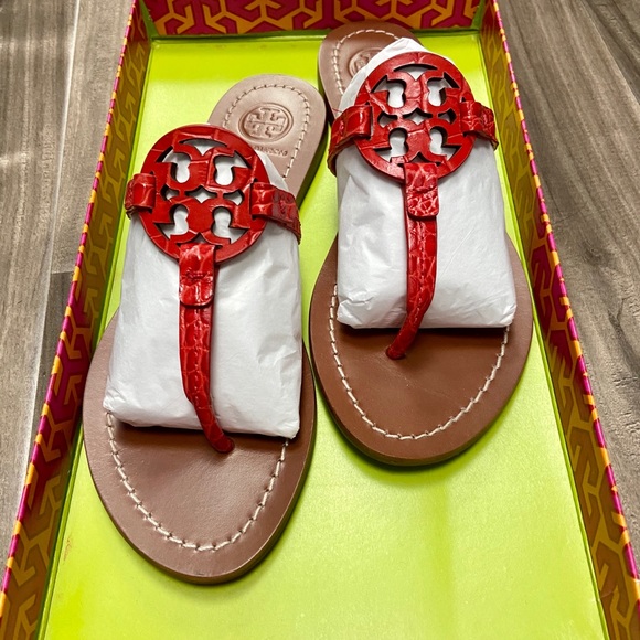 Tory Burch Mini Miller Gabriel Leather Sandals - Picture 1 of 5